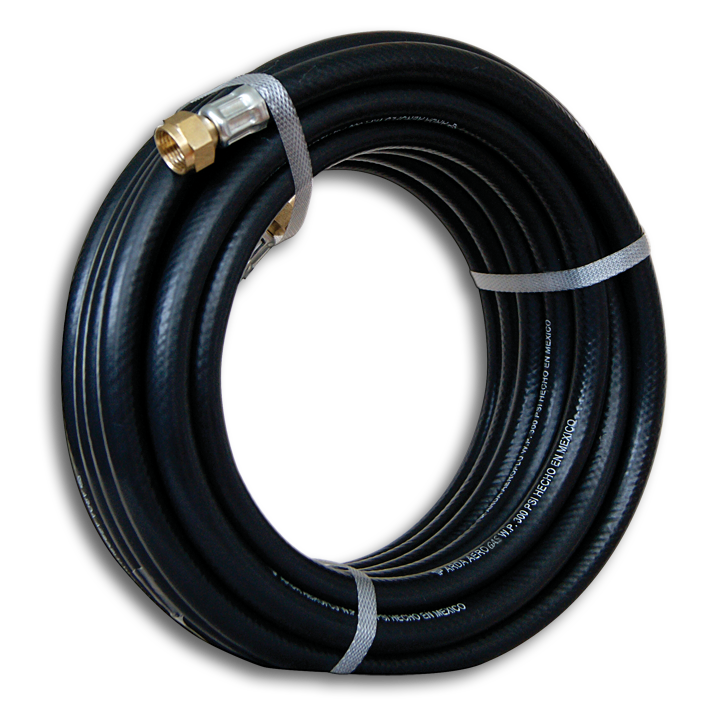MANGUERA AEROGAS C/CONEXIÓN NEGRA 3/8" 7 MTS